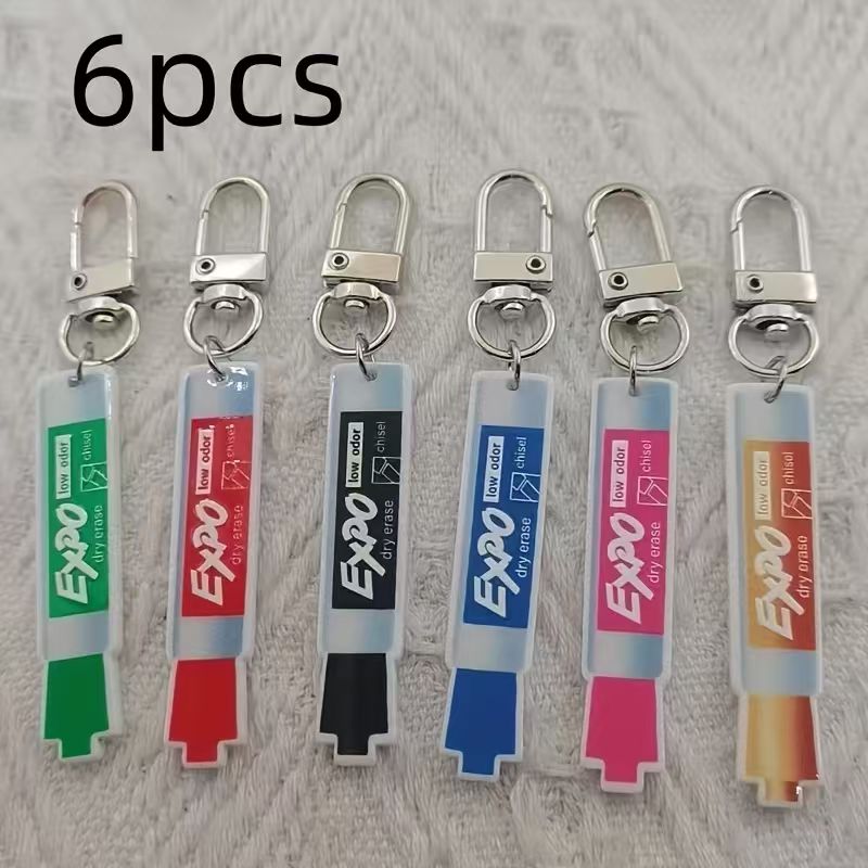 6pcs acrylic pen keychain, all - Hiking 评论和价格