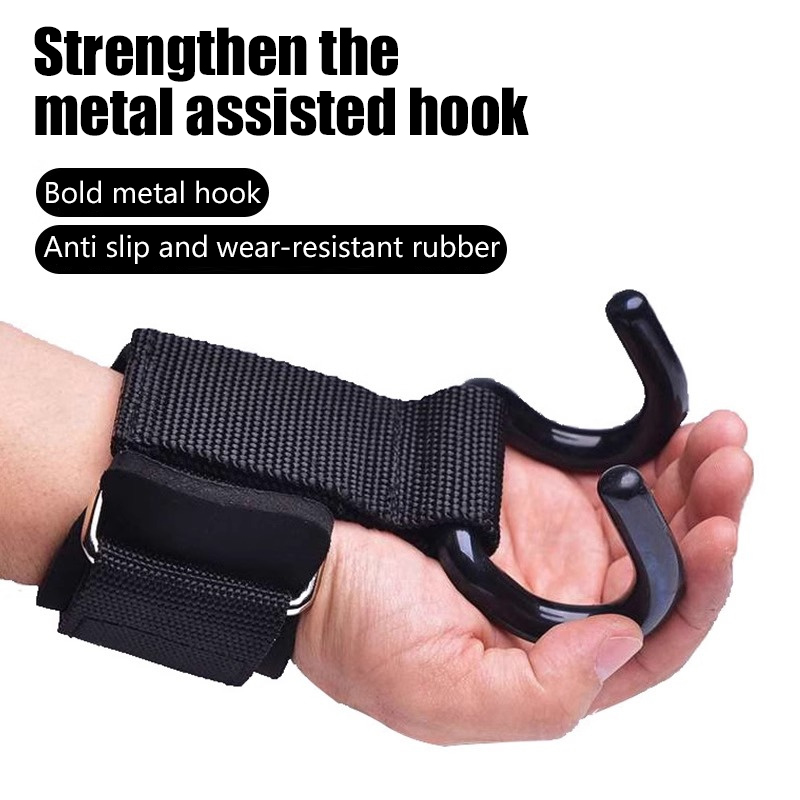 【F】2Pcs Weight Lifting Hooks H - Wrist Wraps Weightlifting Support 评论和价格